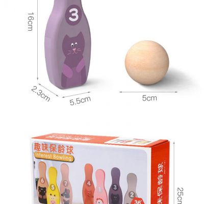 Bộ đồ chơi bóng bowling gỗ sắc màu - Đồ chơi gỗ an toàn cho bé Nắng Của Mẹ